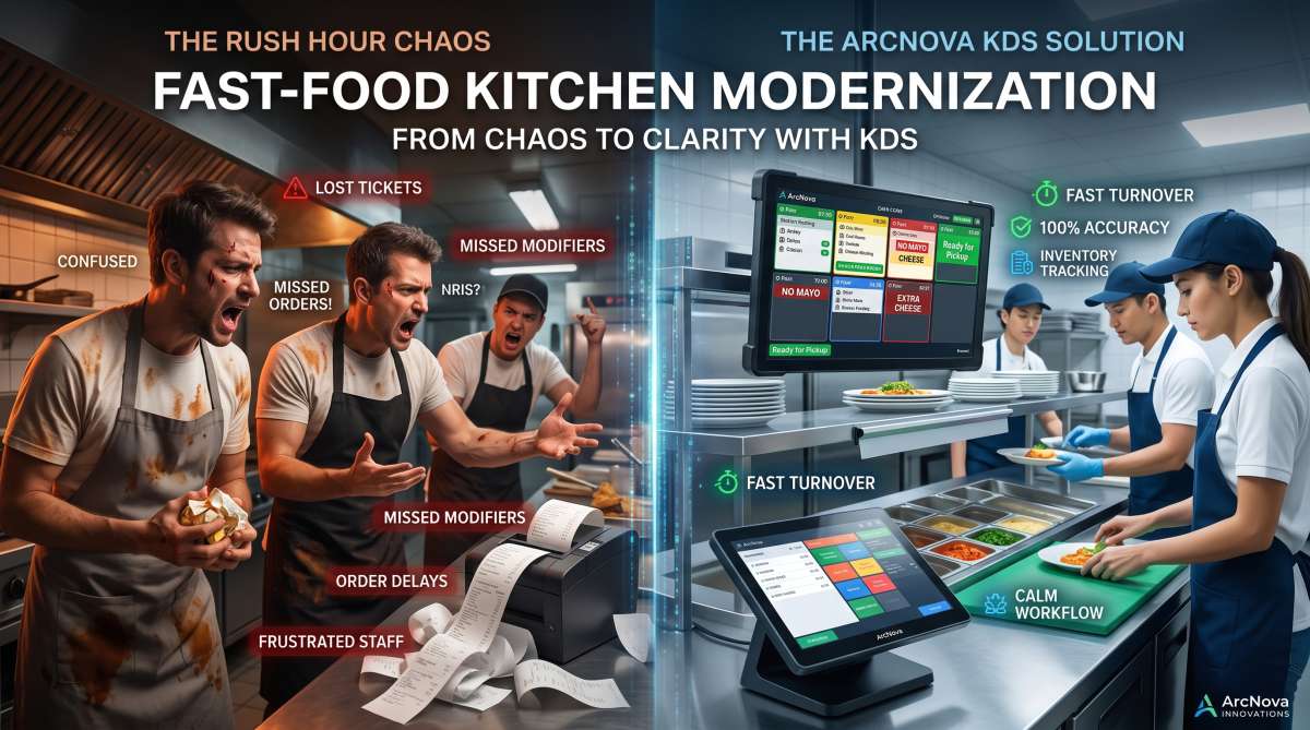 Why Fast-Food Kitchens Fail During Rush Hours (And How Kitchen Display Systems Fix It)