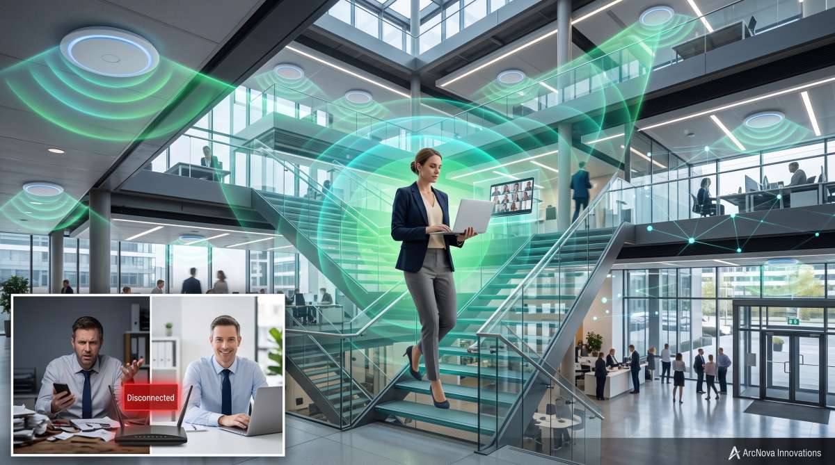 Enterprise Wi-Fi Design: How Fast Roaming (802.11r/k/v) Eliminates Dead Zones in Multi-Story Facilities