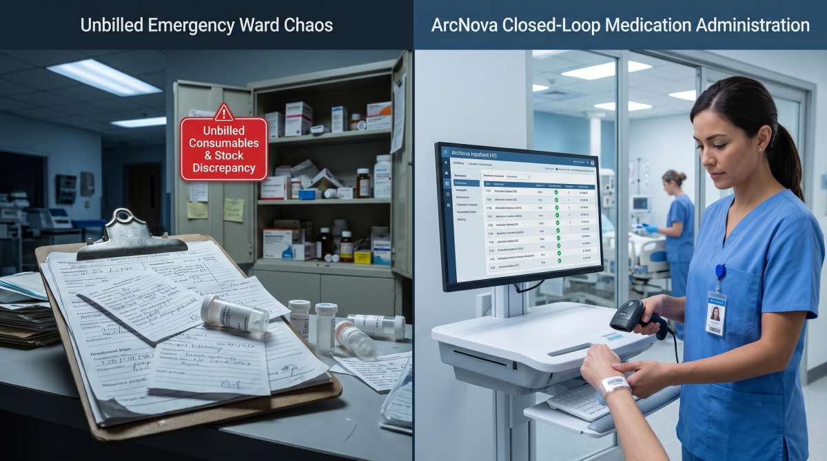 Inpatient Pharmacy Leakage: How Connected HIS Eliminates Unbilled Medication in Emergency Care