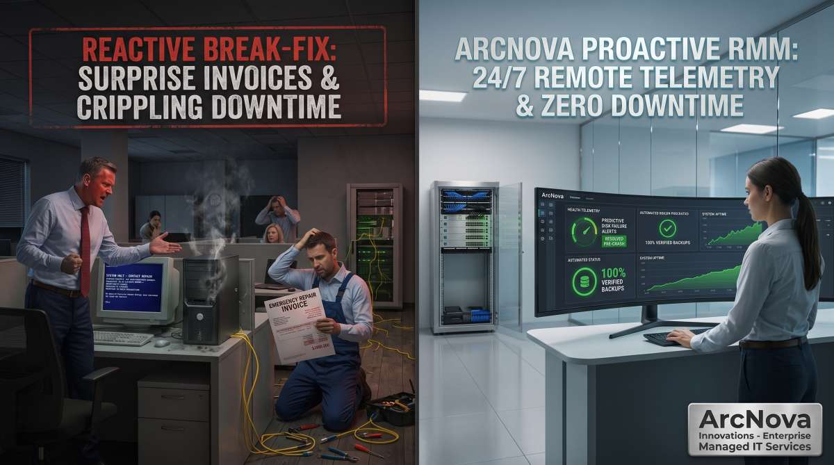 Proactive RMM vs. Reactive Break-Fix: Stop Paying for IT Emergencies and Downtime